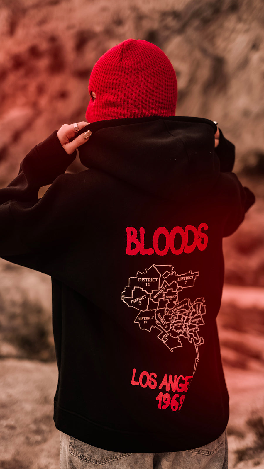 HOODIE BLOODS BLACK